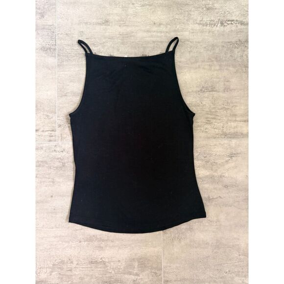 H&M Black Lace-Trimmed Strappy Top Size S - Picture 4 of 9